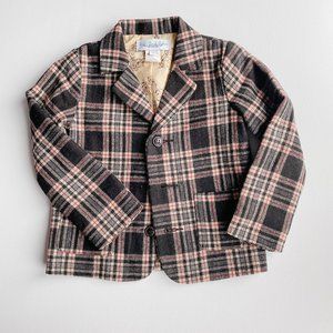 Right Bank Babies Wool Plaid Blazer